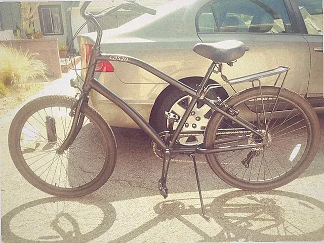 Firmstrong CA520 Cruiser Bicycle, Barely ridden (Black w/ accessories included)